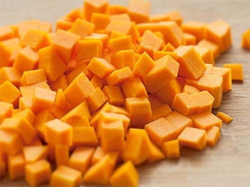sweet potatoes cubed