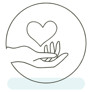 hand holding heart graphic